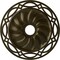 Ekena Millwork Loera Ceiling Medallion (Fits Canopies up to 6 1/4"), 26 5/8"OD x 4 1/2"ID x 1 3/8"P, Green Gold CM26LOGGS - alternate 1